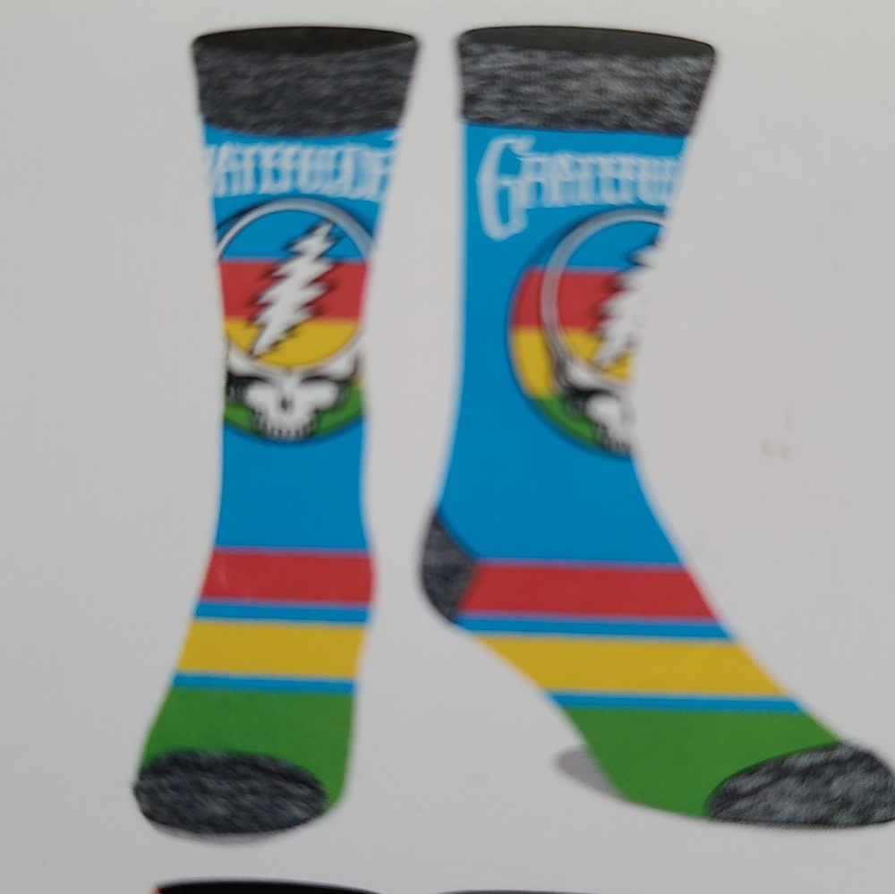 Grateful Dead Socks- 6 Pack of Deadhead Designs. Grate Gift! - Picture 7 of 10